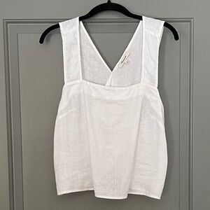 Madewell Backless Linen Top Sz 8